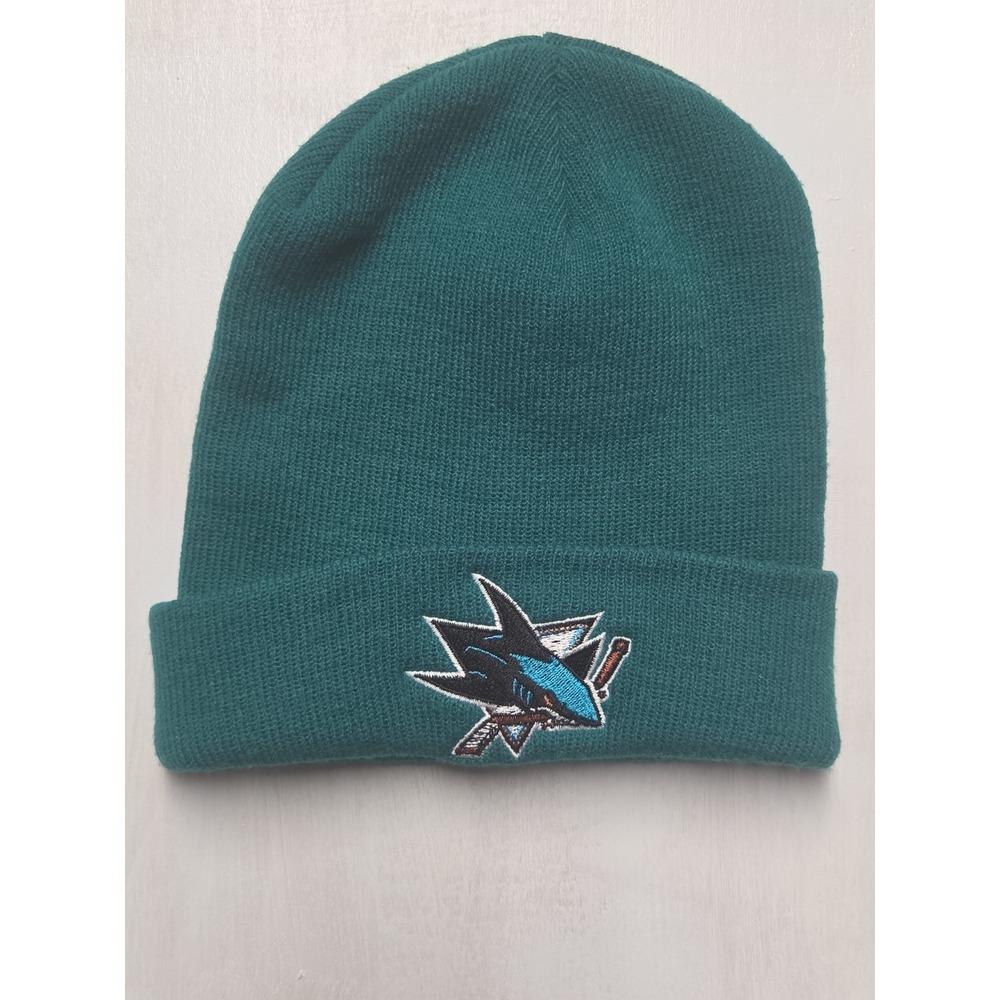 San Jose Sharks Vintage Winter Hat Cap Knit Beanie Toque Mint